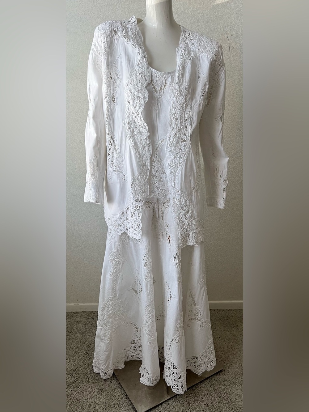 100% COTTON 3-pc Vintage Lim’s crochet suit- MADE IN USA